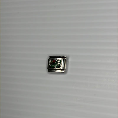 Green Lawn Mower Italian Link Charm