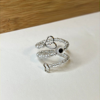 Adjustable Evil Eye Beads Rings