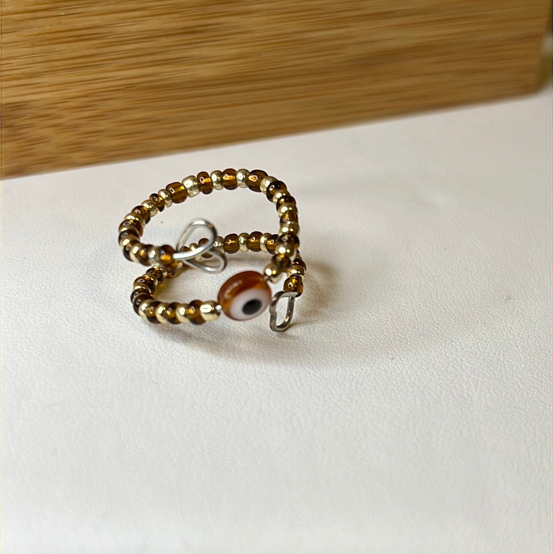 Adjustable Evil Eye Beads Rings