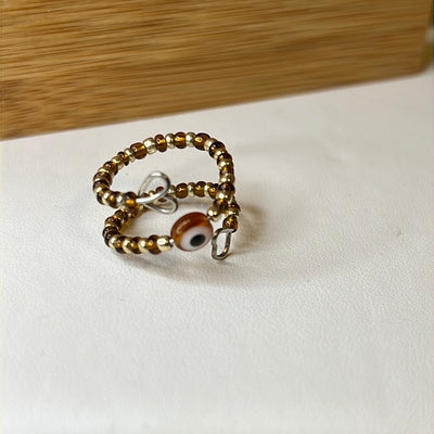 Adjustable Evil Eye Beads Rings