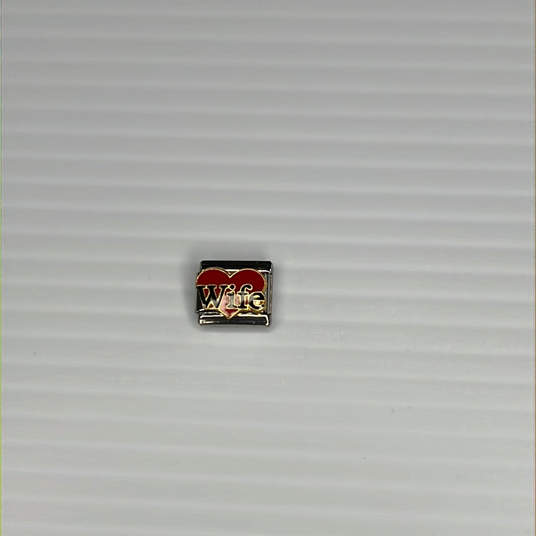 Wife Italian Link Charm