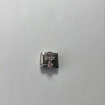 Baby Pink Toy Italian Link Charm