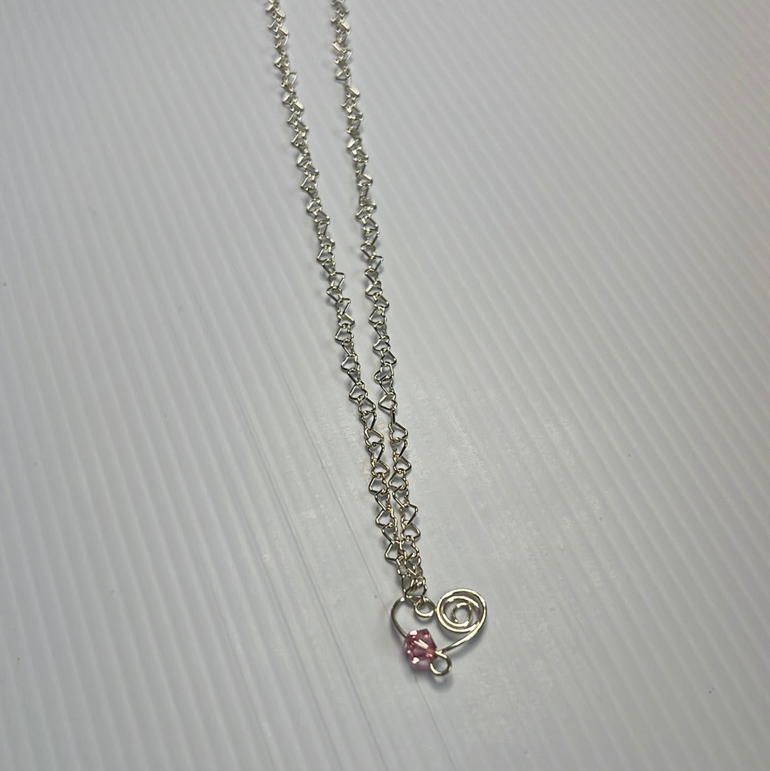 Heart Pendant w/ Hearts Necklace