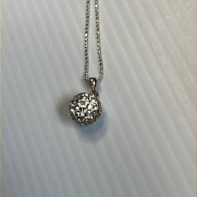 Cz Ball Pendant Necklace