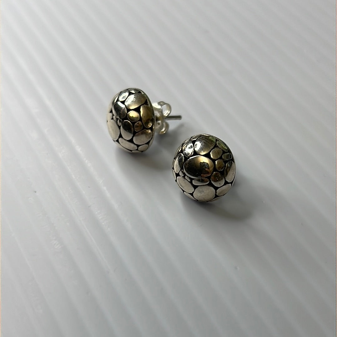 Stone Ball Stud Earrings