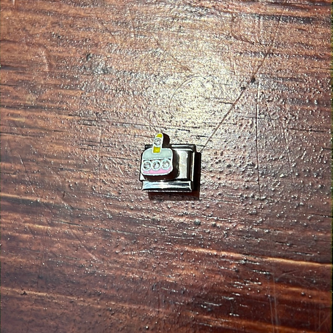 Pink Birthday Cake Italian Link Charm