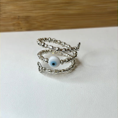 Adjustable Evil Eye Beads Rings
