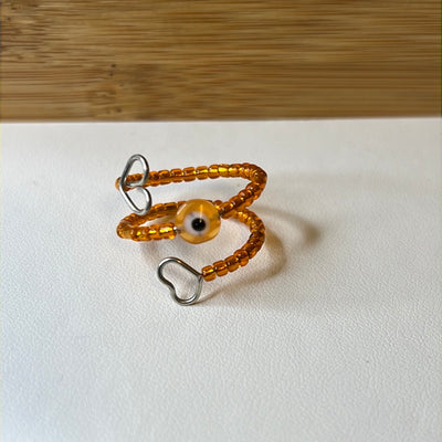 Adjustable Evil Eye Beads Rings