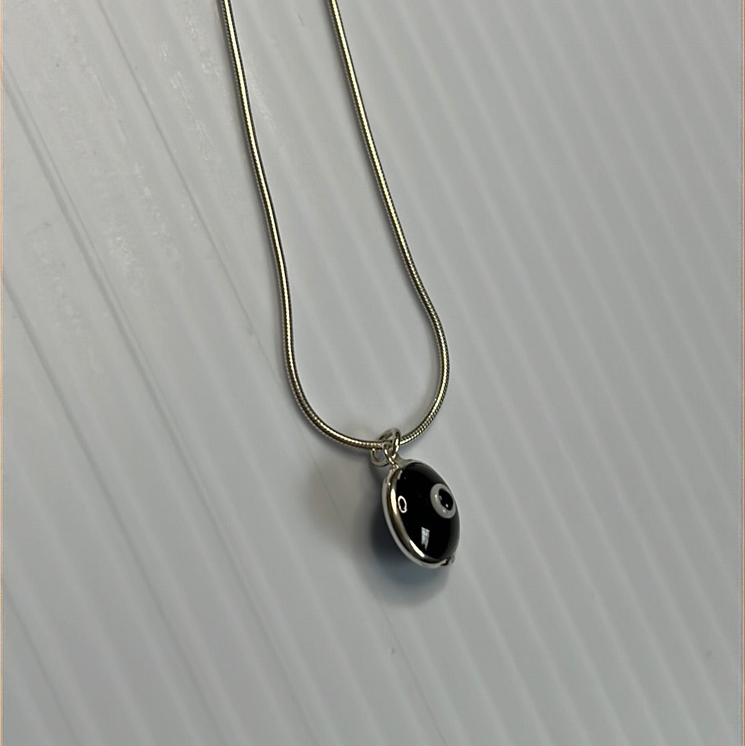 Black Evil Eye Pendant Necklace