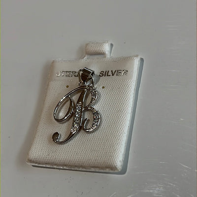 Letter B Cz Pendant