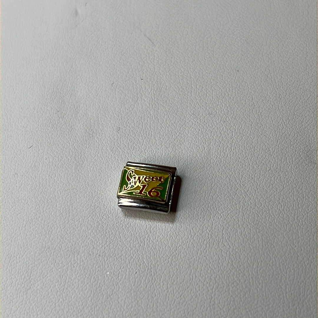 Sweet 16 Italian Link Charm
