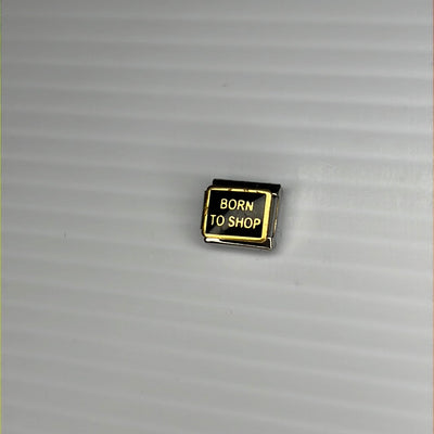 Born to Shop Italian Link Charm