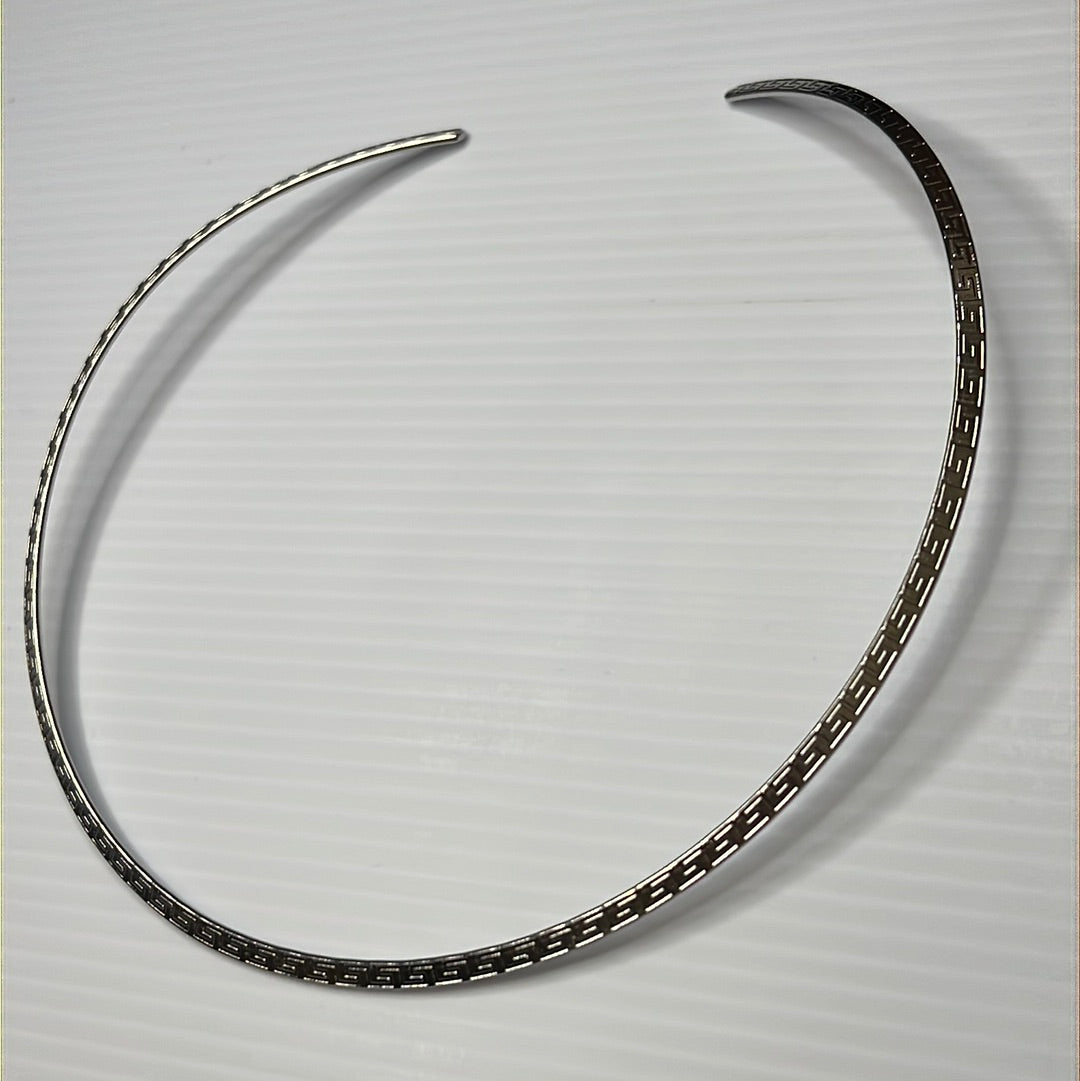Design Statement Woman Choker Polished Necklace Stainless Steel