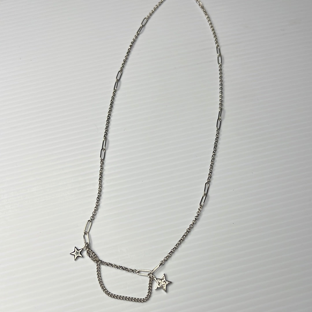 Cz Stars Chain Necklace