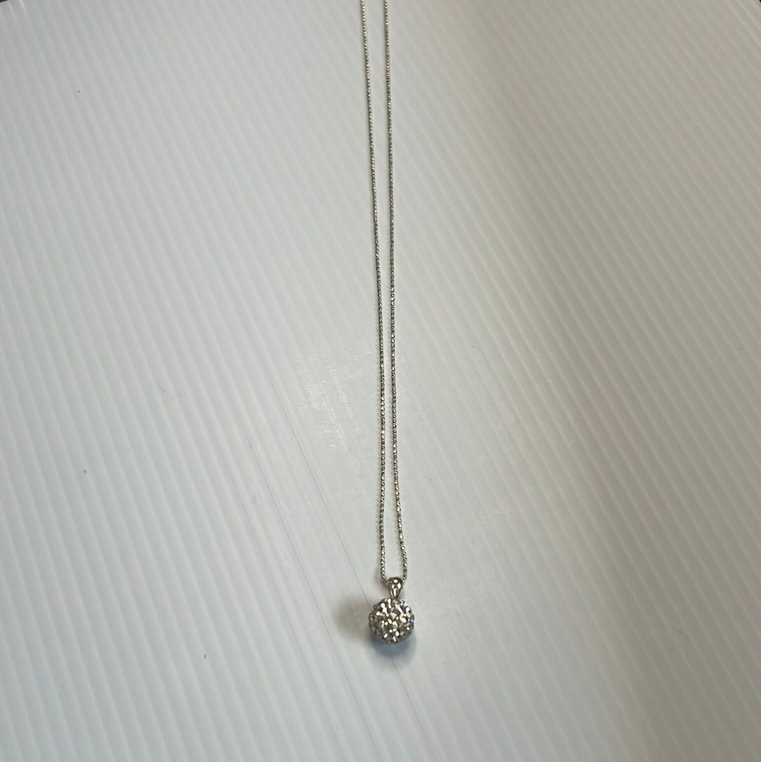 Cz Ball Pendant Necklace