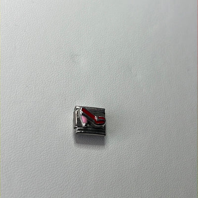Red High Heel Shoe Italian Link Charm