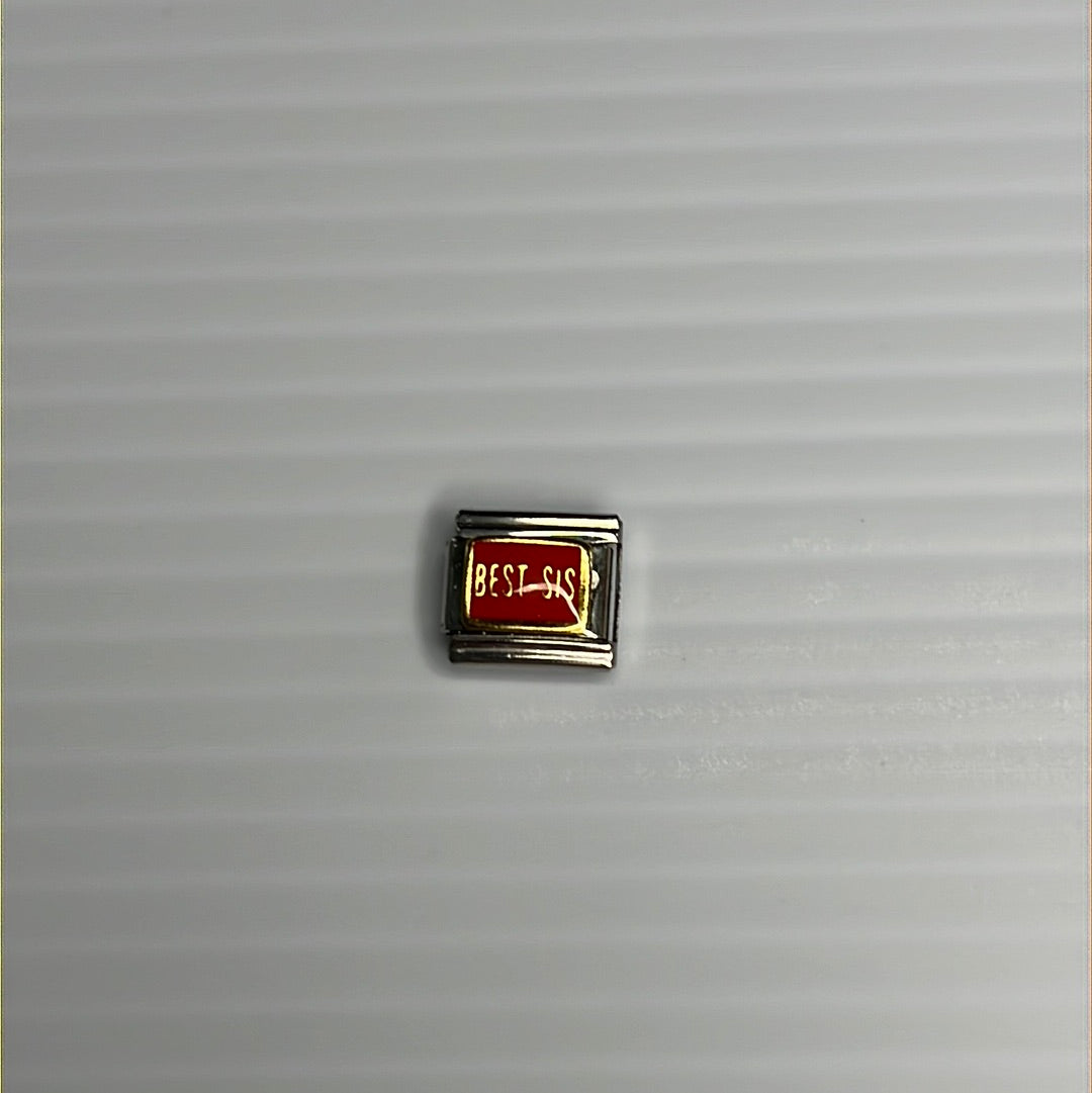 Best-Sis Italian Link Charm