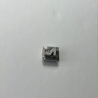 White High Heel Shoe Italian Link Charm