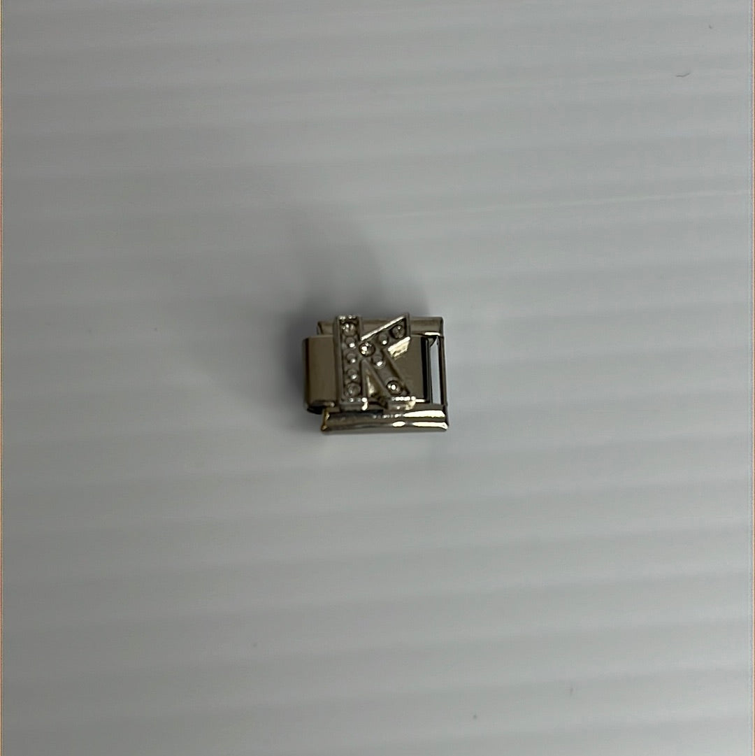 Letter K Italian Link Charm