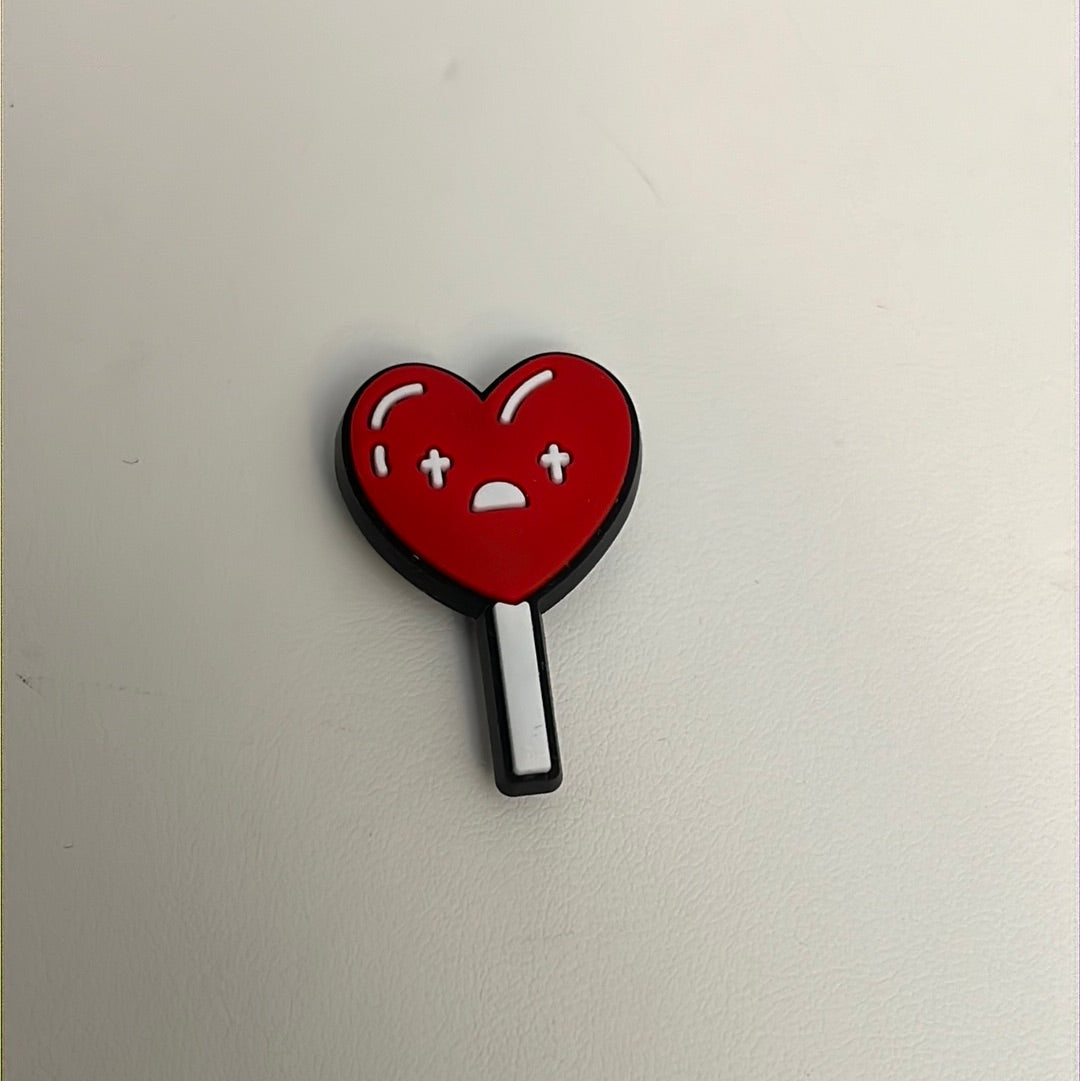 Bad Bunny Red Heart Lollipop Charm