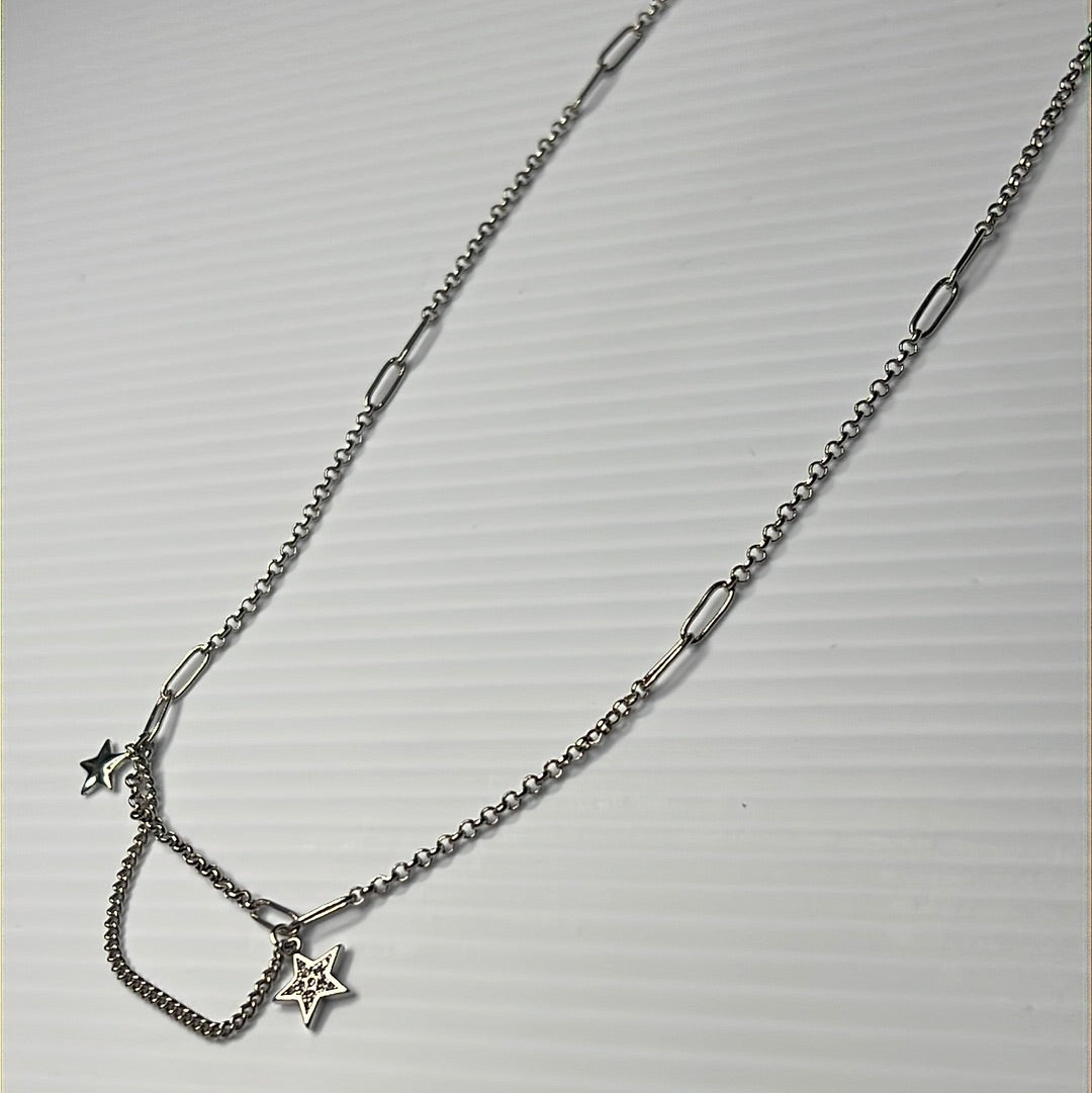 Cz Stars Chain Necklace