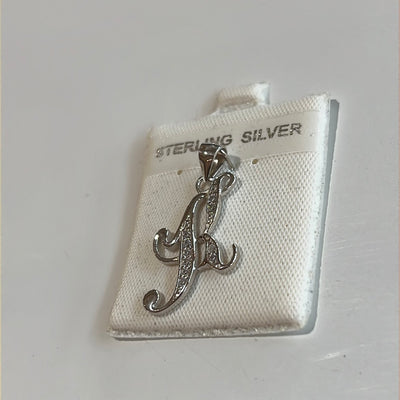 Letter K Cz Pendant