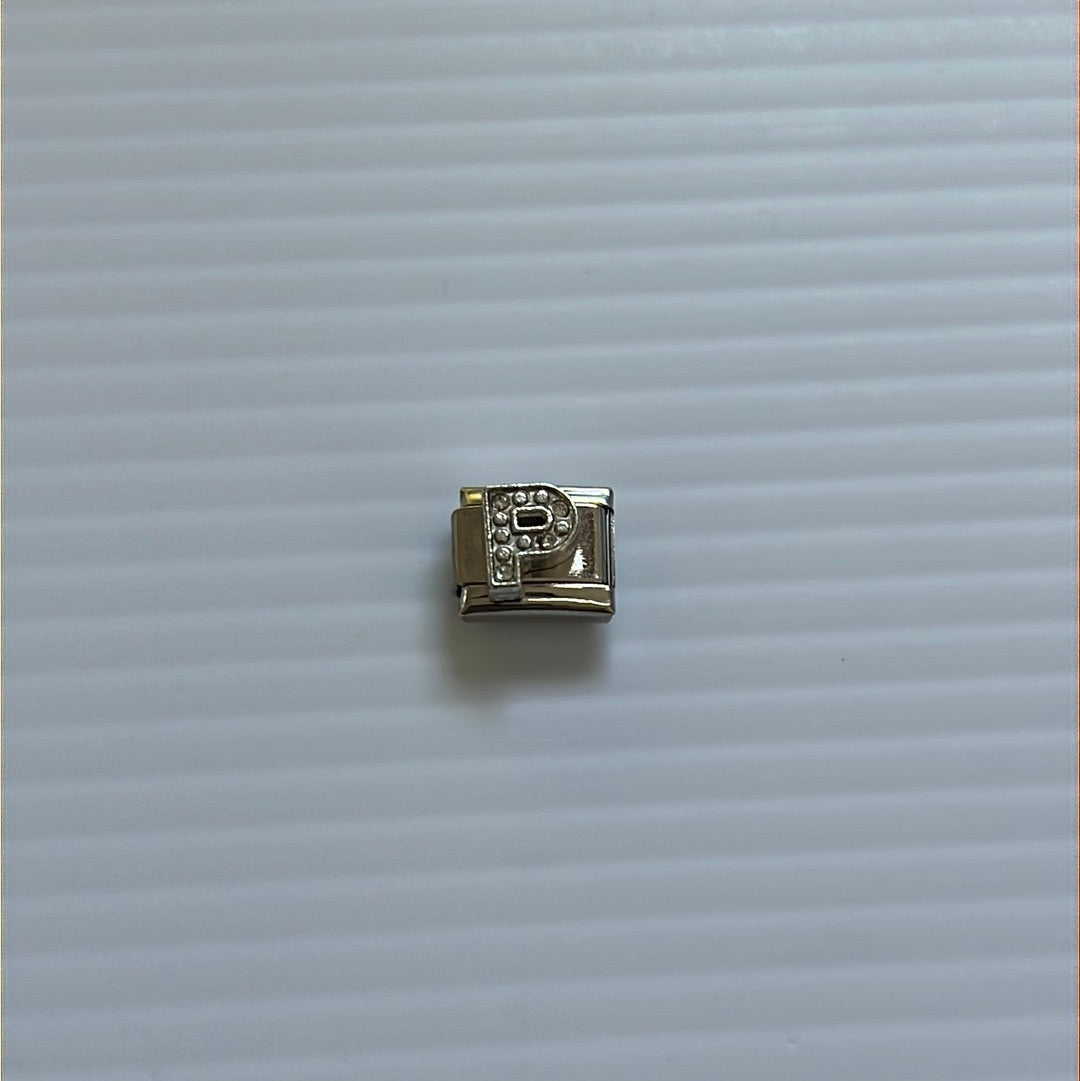 Letter P Italian Link Charm