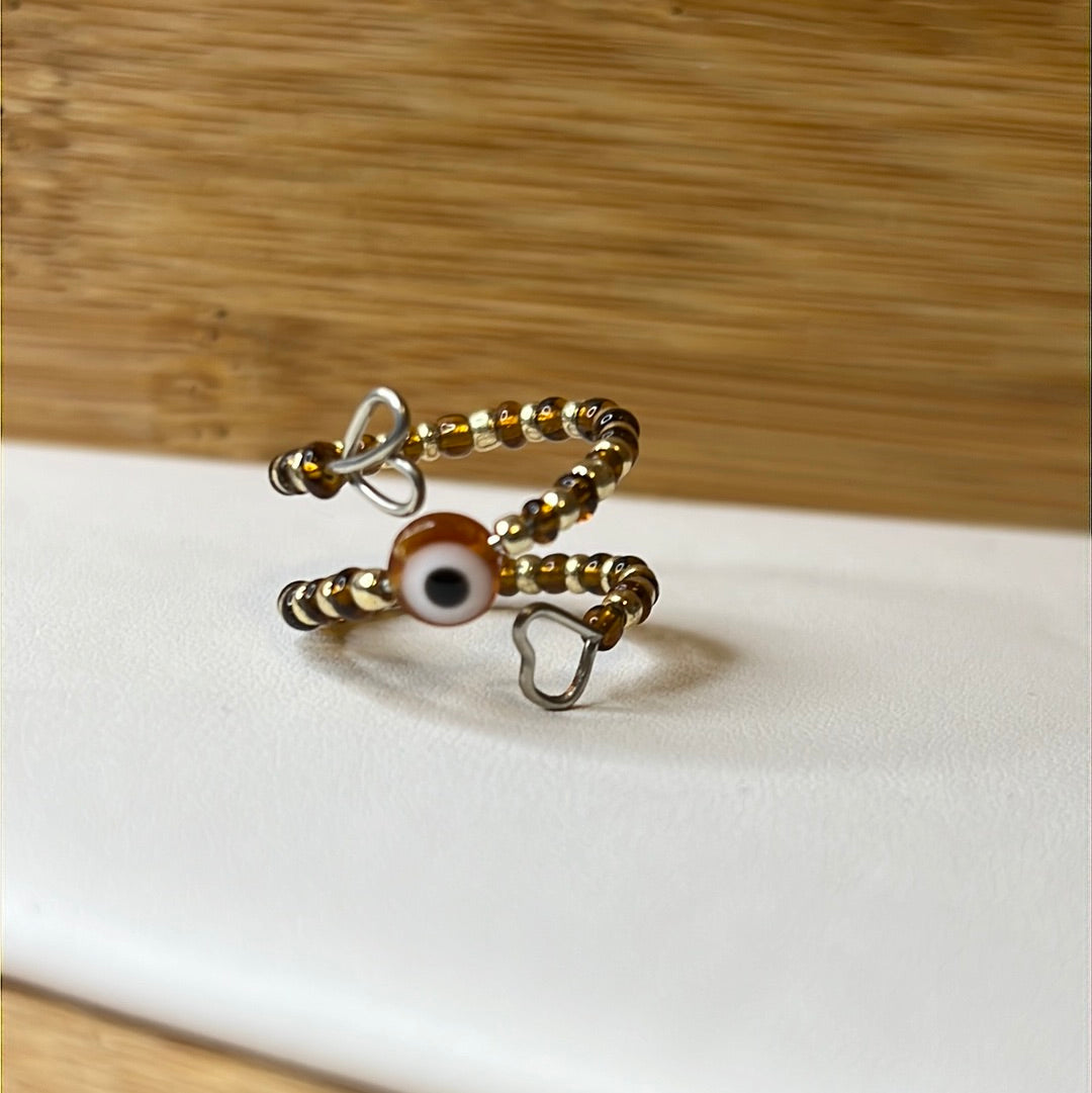 Adjustable Evil Eye Beads Rings