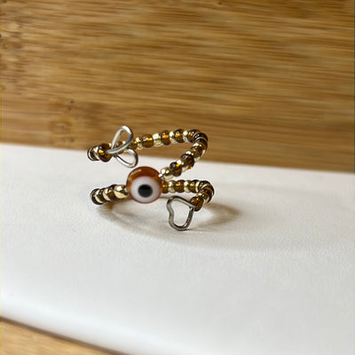 Adjustable Evil Eye Beads Rings