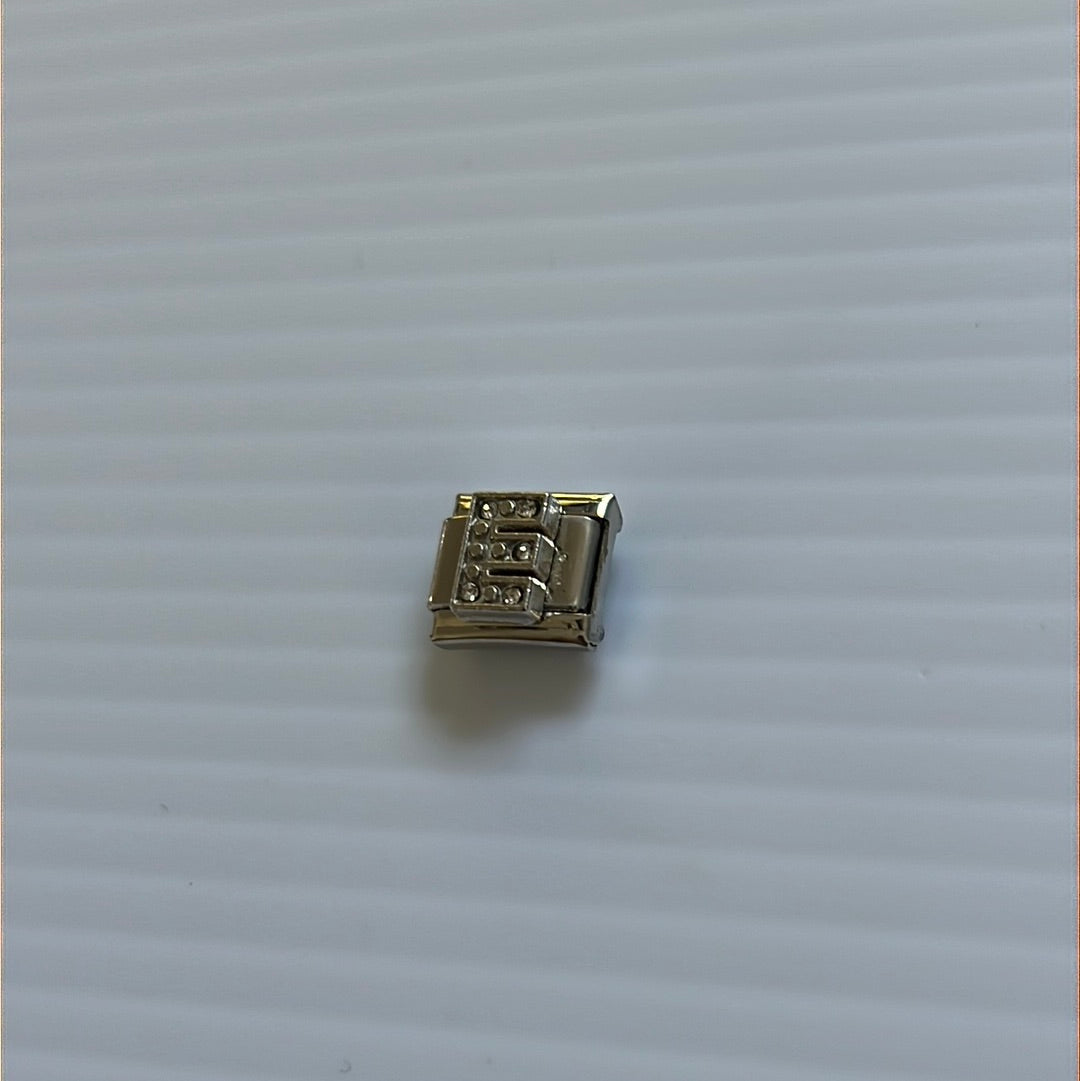 Letter E Italian Link Charm