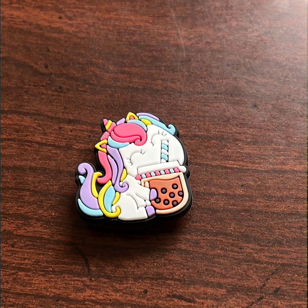 Unicorn with Boba Tea Charm