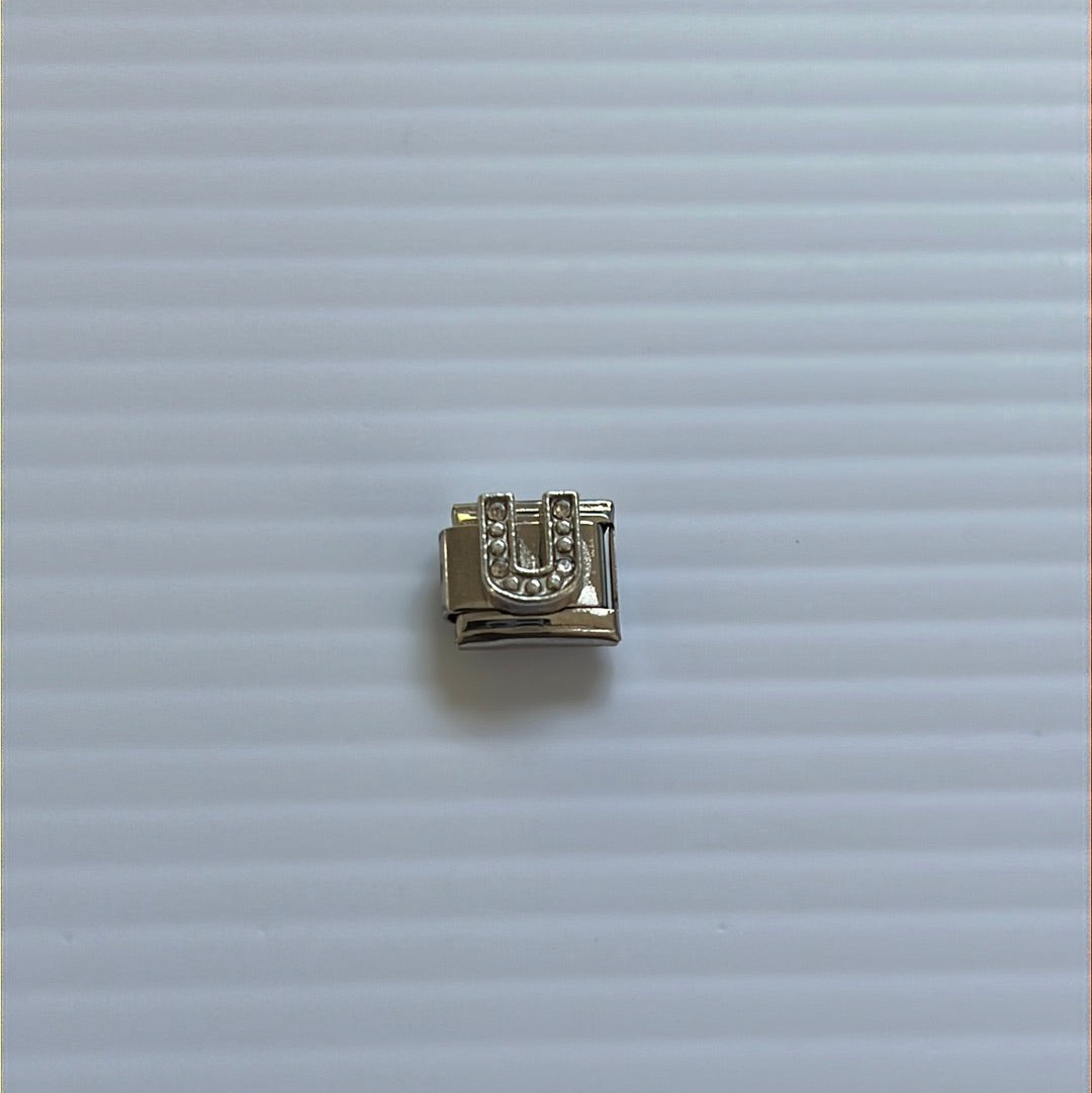 Letter U Italian Link Charm