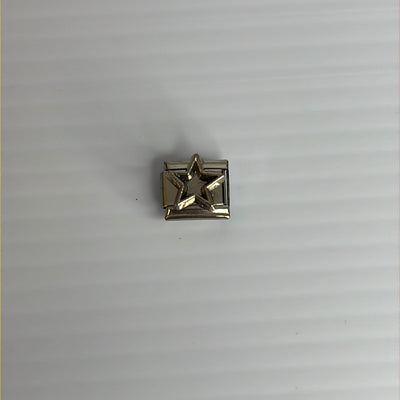 Stamped Star Italian Link Charm