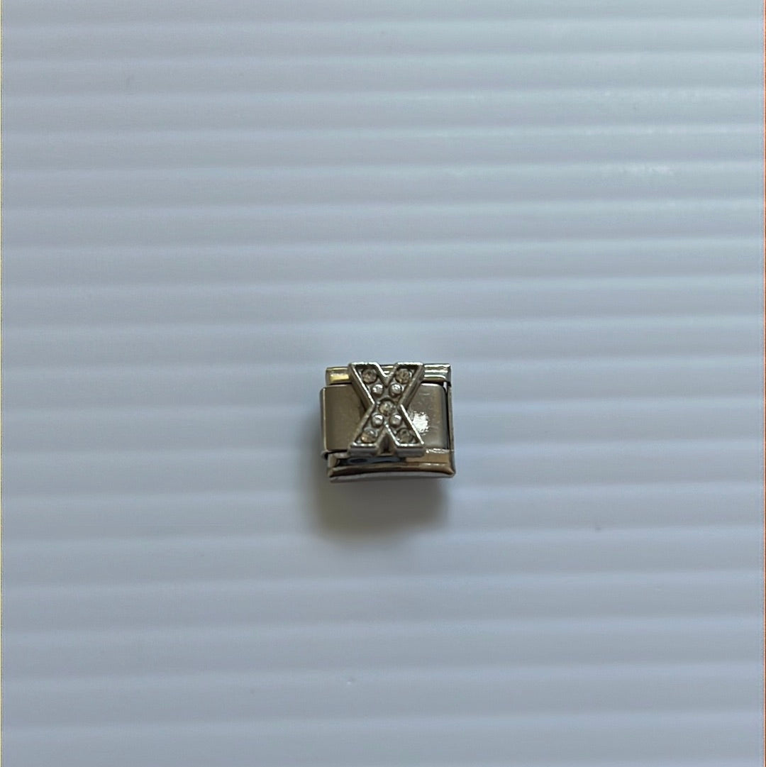 Letter X Italian Link Charm