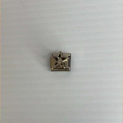Stamped Star Italian Link Charm