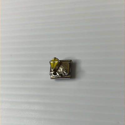 Yellow Kite Italian Link Charm