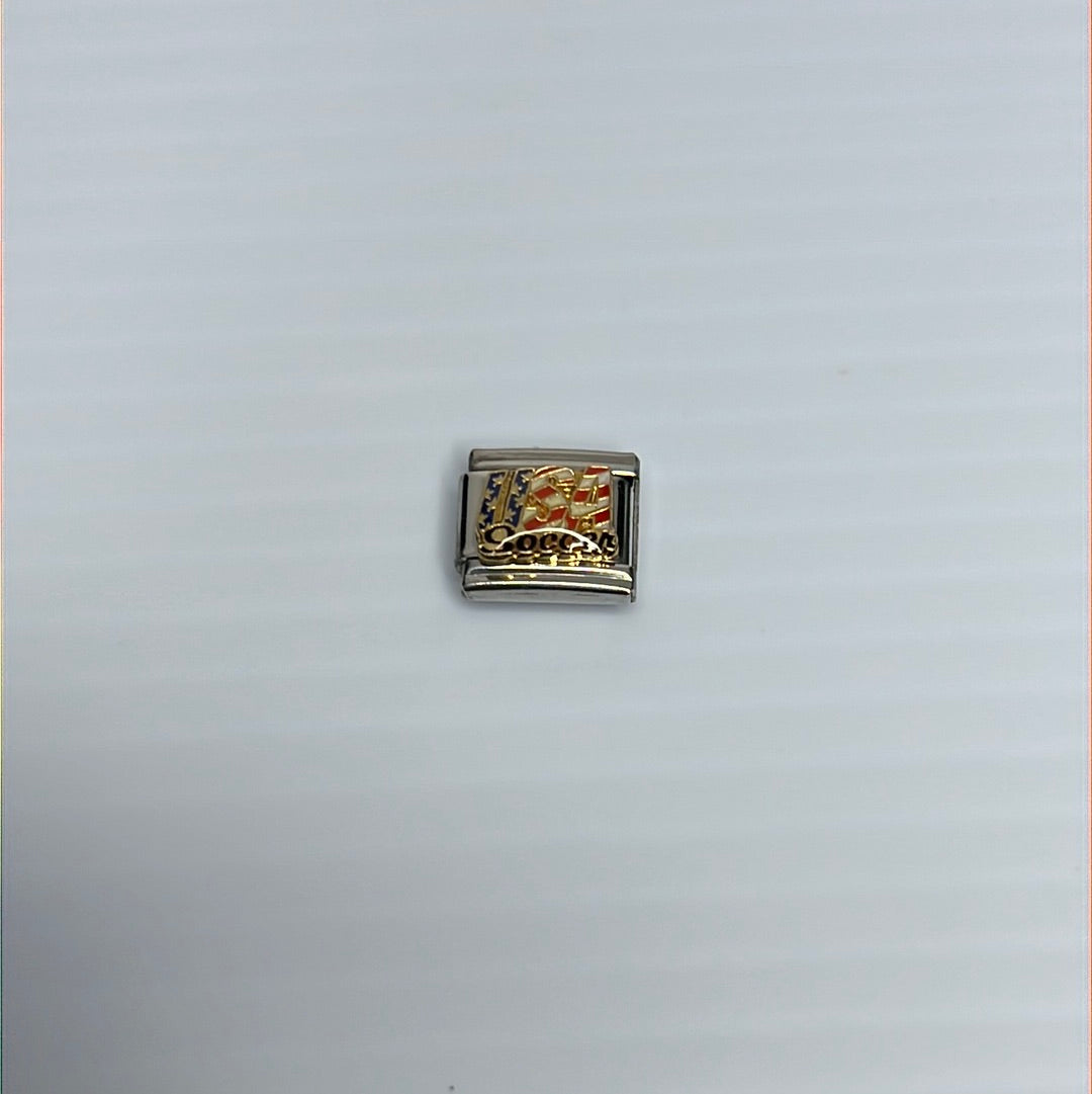 Soccer Italian Link Charm