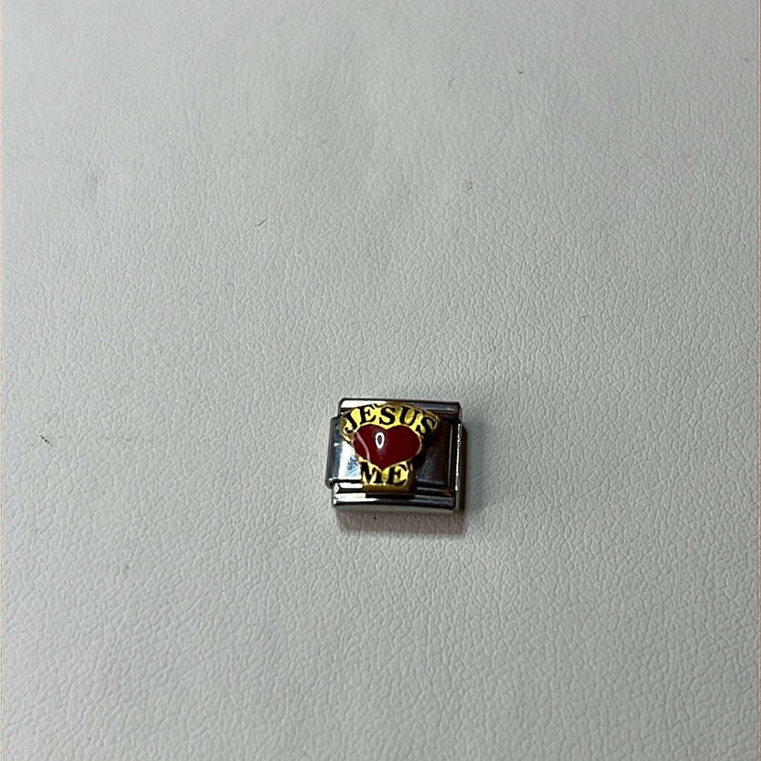 Jesus Love Me Italian Link Charm