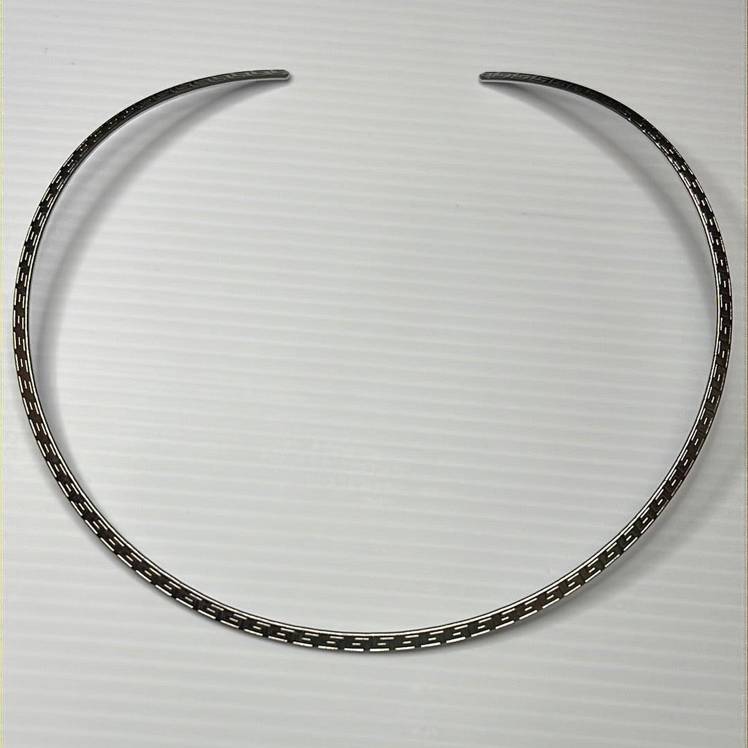 Design Statement Woman Choker Polished Necklace Stainless Steel