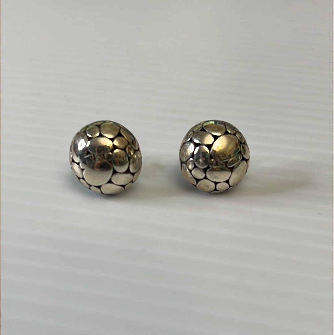 Stone Ball Stud Earrings