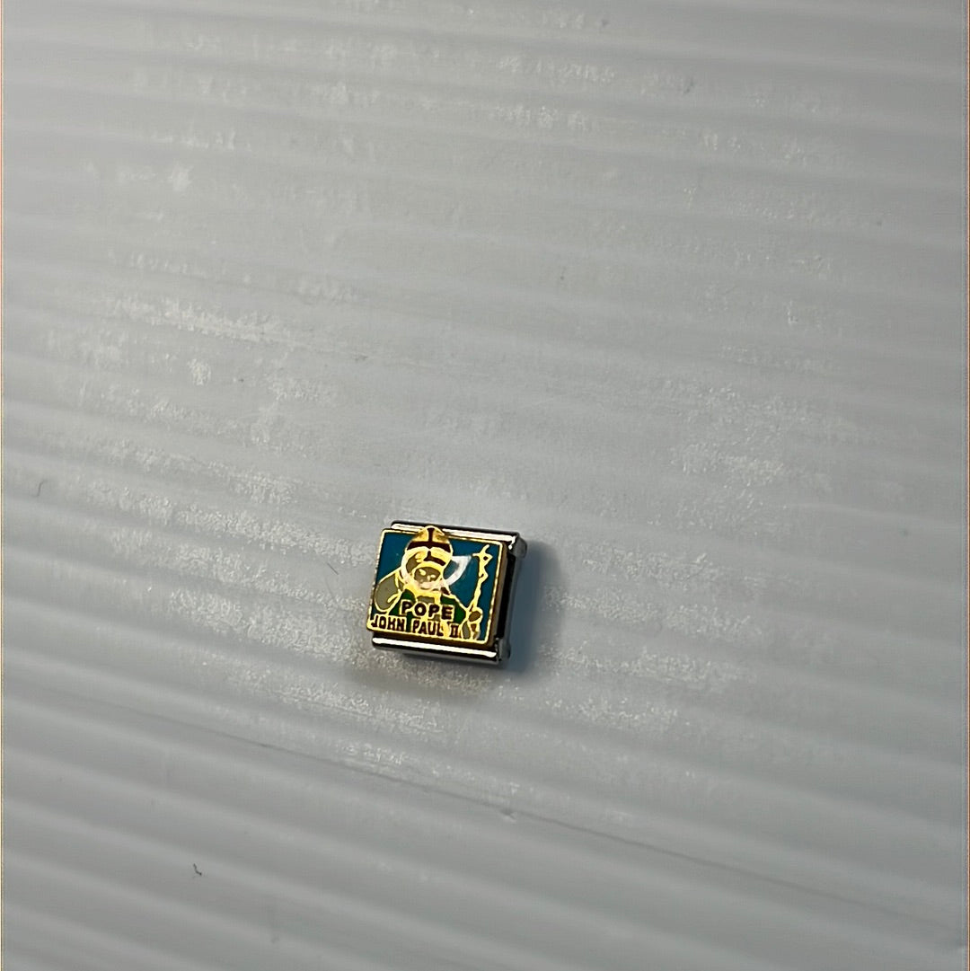Juan Pablo II Italian Link Charm