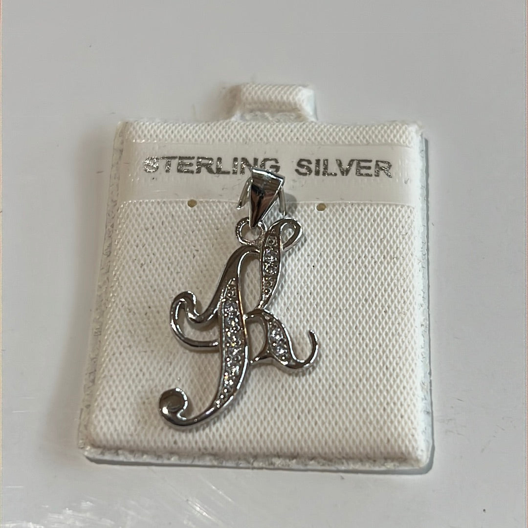 Letter K Cz Pendant