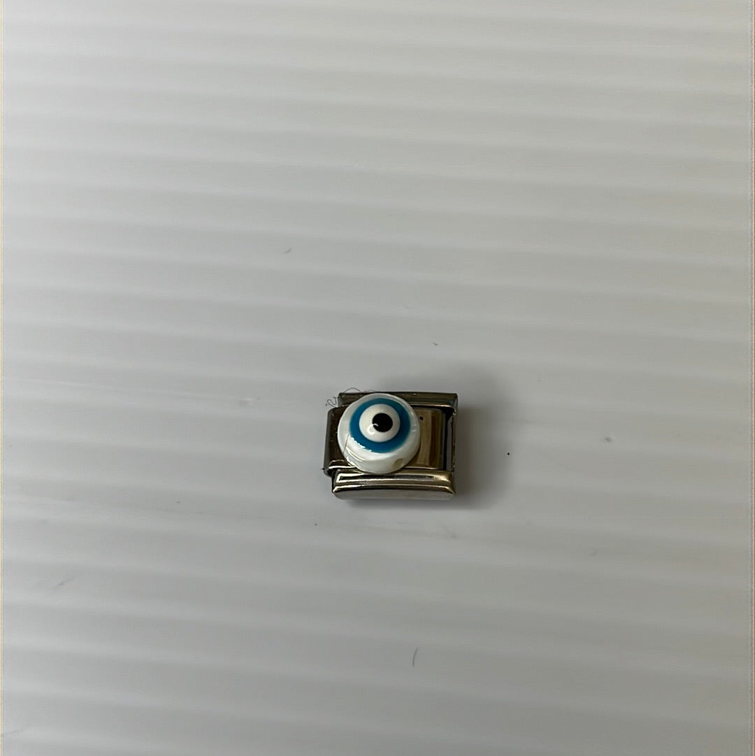 Blue Evil Eye Italian Link Charm