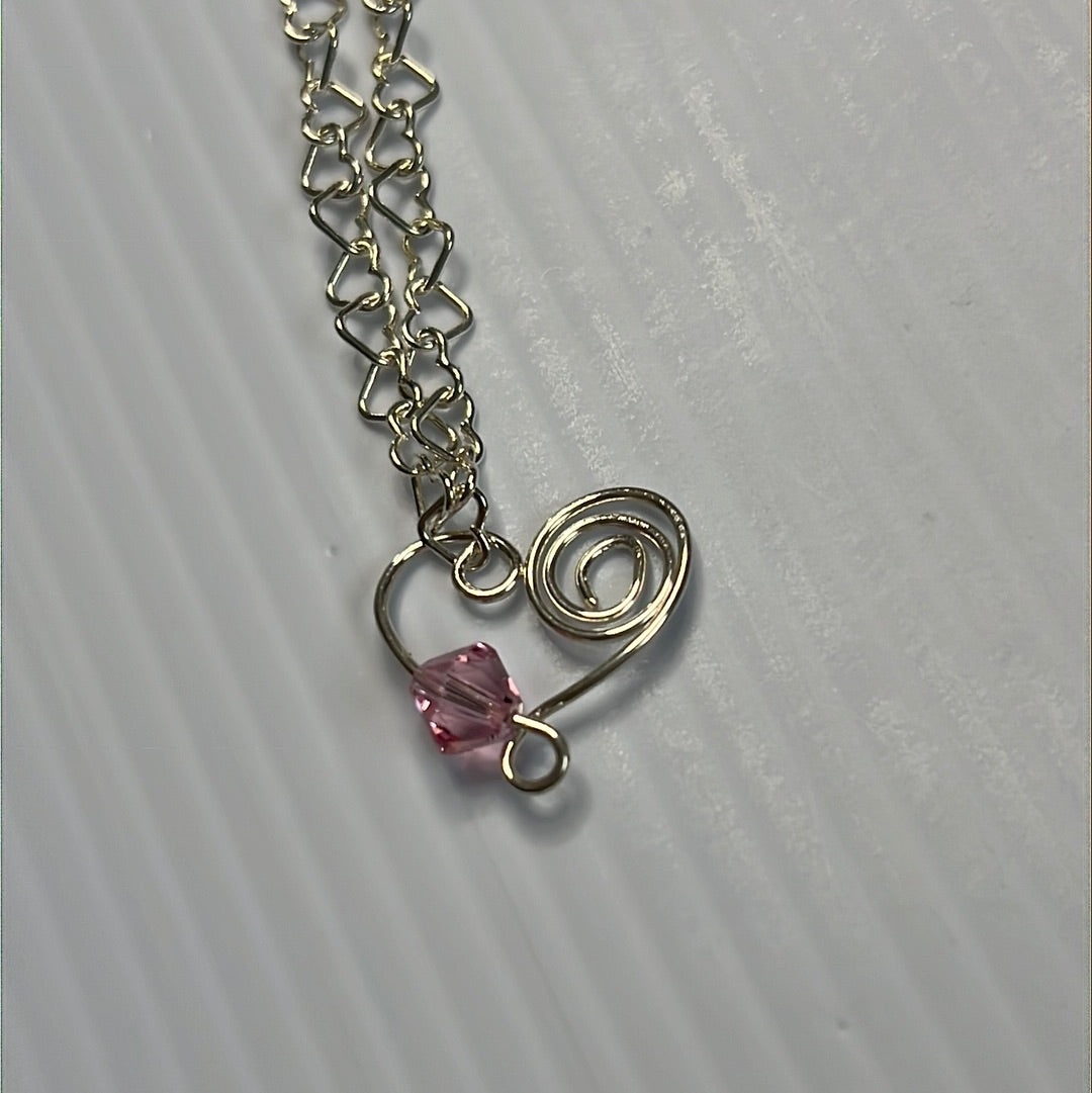 Heart Pendant w/ Hearts Necklace