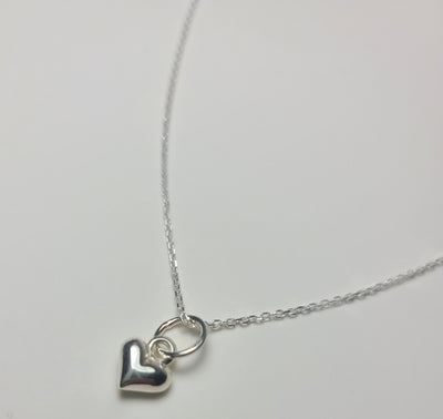 Tiny Heart Necklace in Sterling Silver .925
