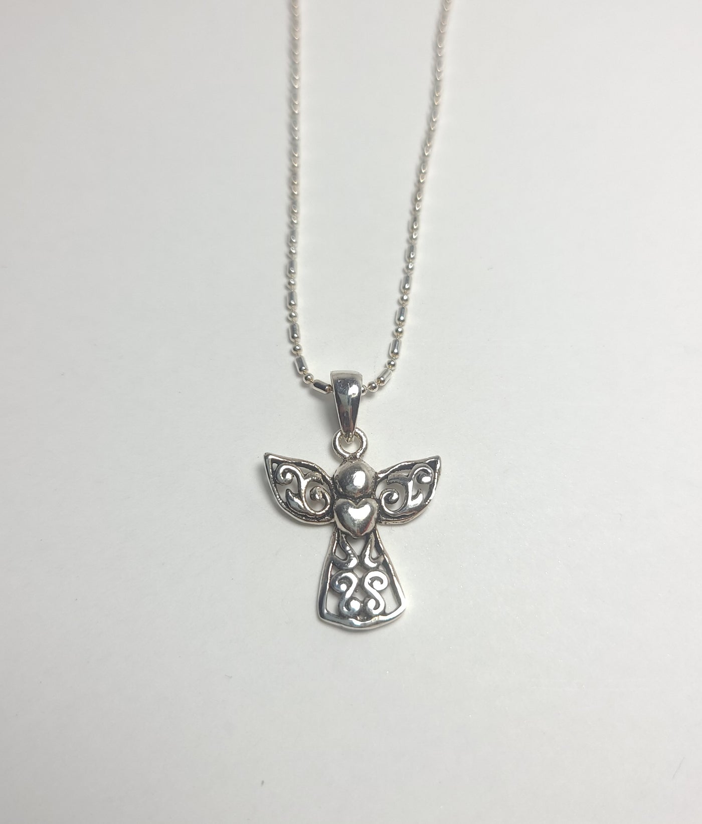 Guardian Angel of Love .925 Sterling Silver Pendant Necklace