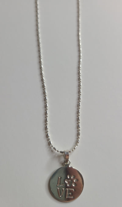 Love Pet Paw Pendant Necklace 