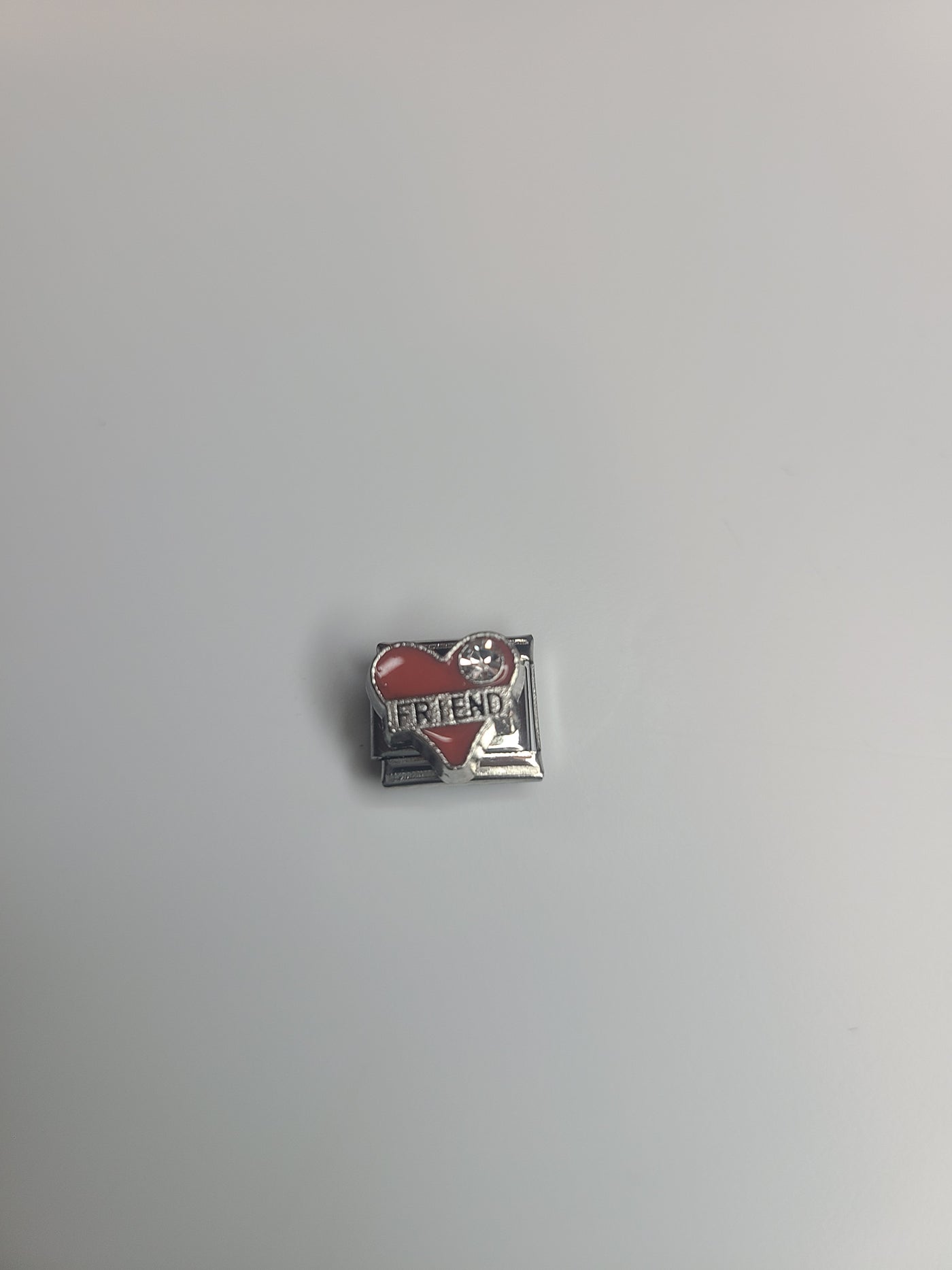 Friends Heart Italian Link Charm