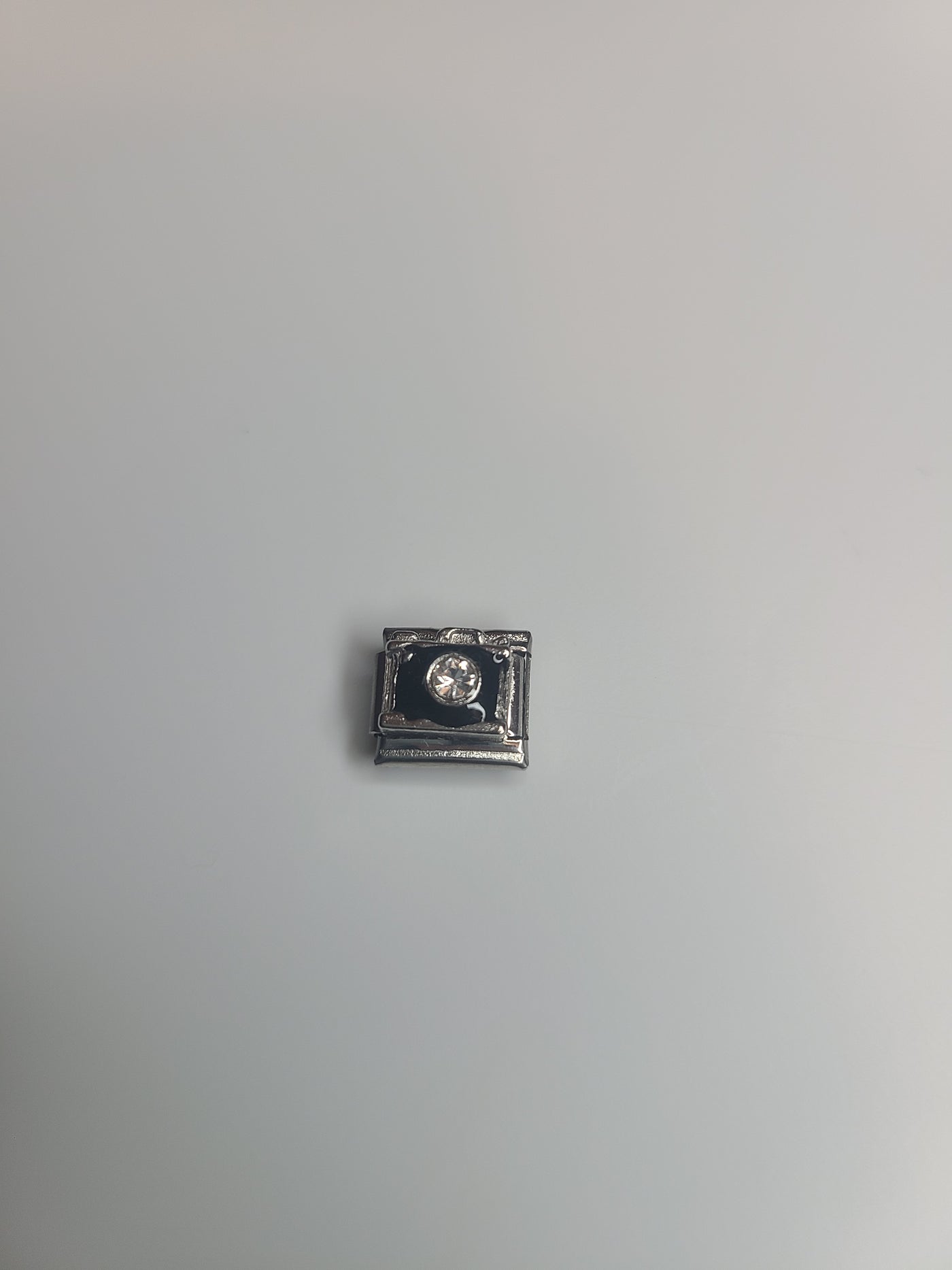 Black Camera Italian Link Charm