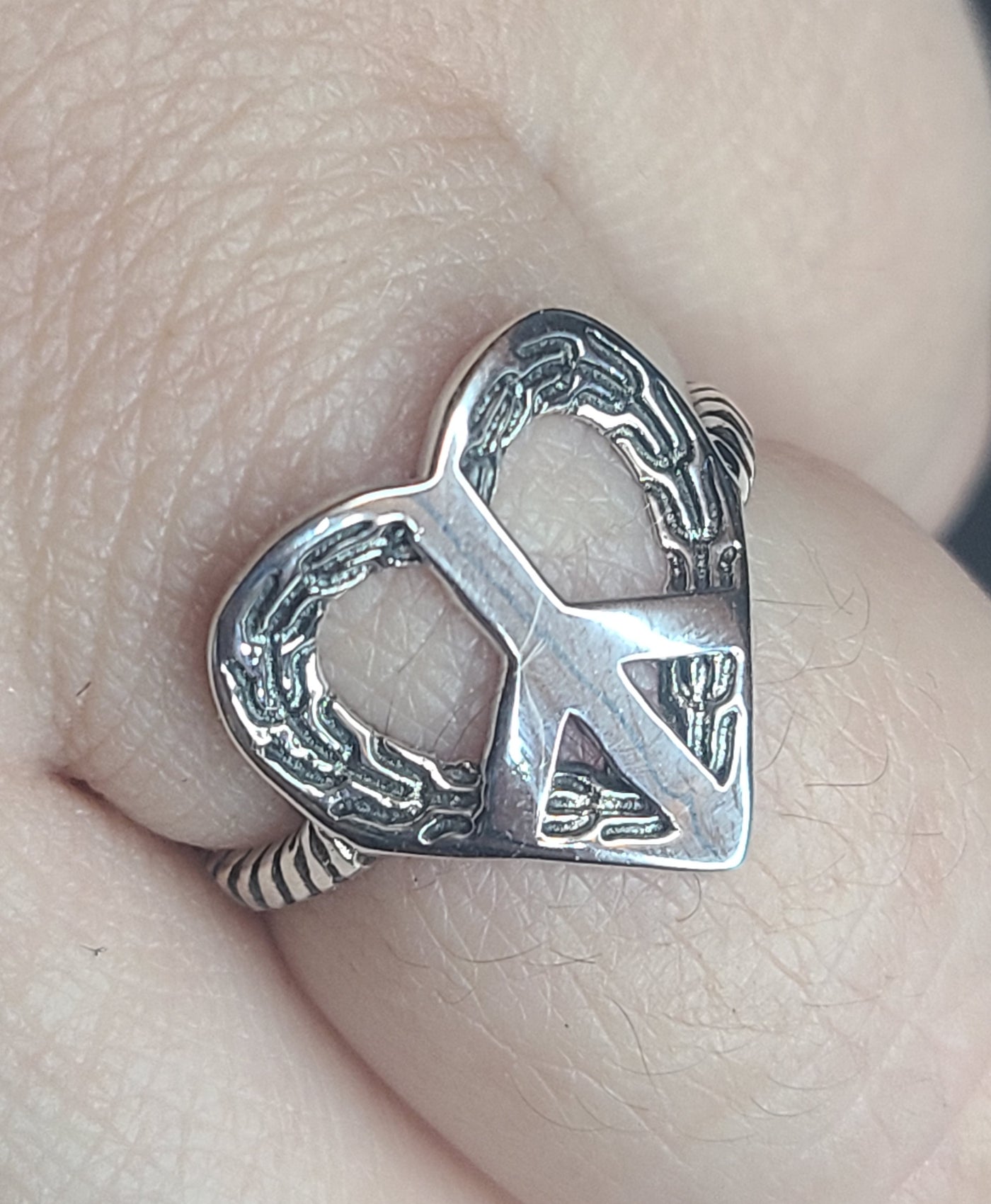 Heart Peace Ring